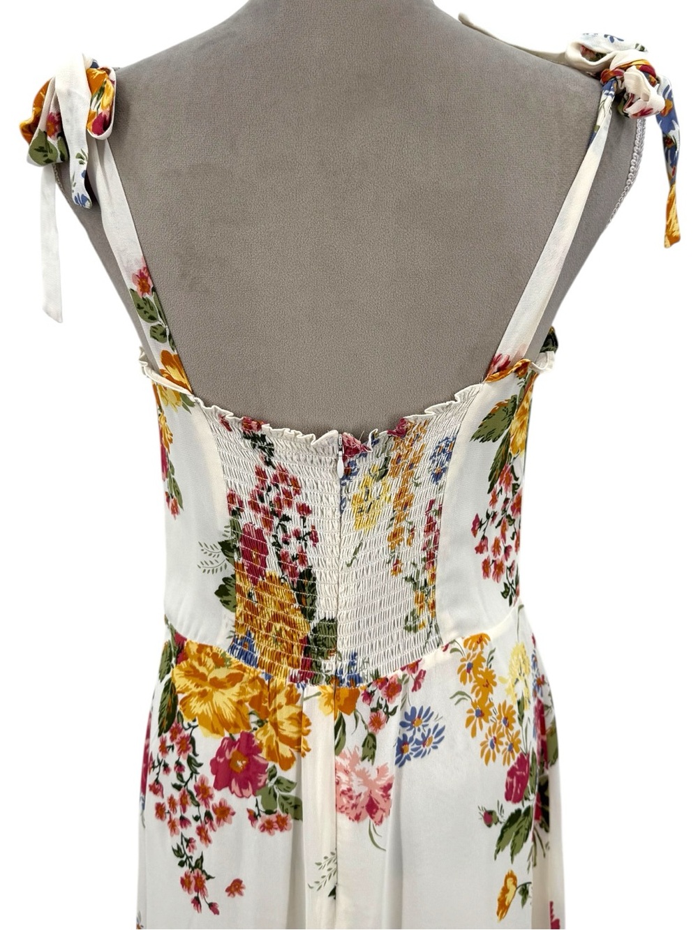 Reformation Juliette Midi Dress Formosa Floral Size 10 Sweetheart Tie Strap - Picture 9 of 15